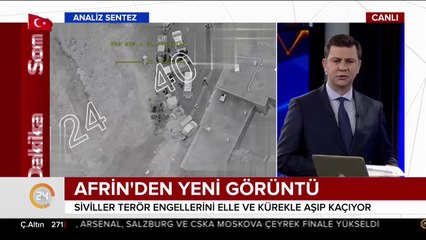 Afrin'de halk terör engellerini elleriyle aşıyor