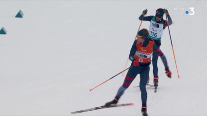 Jeux Paralympiques - Biathlon 15 km hommes mal-voyants - Anthony Chalençon médaillé de bronze