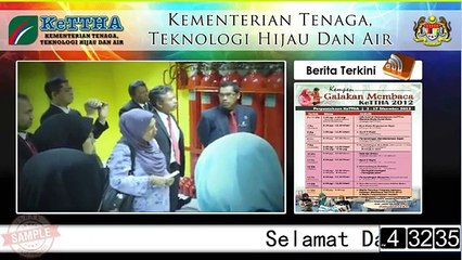 Digital Signage Layout for Kementerian Tenaga, Teknologi Hijau dan Air (KeTTHA)