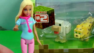 Barbie Mini Doll Vet Plays With Minecraft Animal Toys Series #2 Animal Mobs Game Pack Cookieswirlc