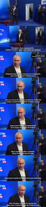 Accuser la Russie est "du grand n'importe quoi", selon Poutine