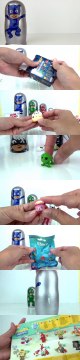 Disney Jr. PJ MASKS Nesting Matryoshka Dolls, Stacking Cups with Toy Surprises / TUYC
