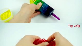 DIY How To Make Glitter Slime Clay Jelly Monster Giant Syringe Toy, Toddler Color Learning Video