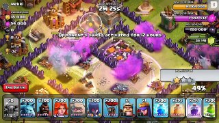 Clash of clans - 300 Golems & 300 Giants (maş Gameplay)