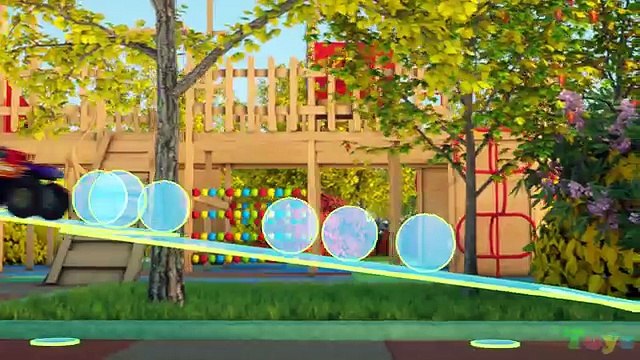 Learn 2D and 3D Shapes And Race Monster Trucks - TOYS (FULL CARTOON) | Videos For Children