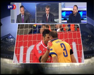 O Θέμης Καίσαρης στην εκπομπή της ΕΡΤ για το Champions League