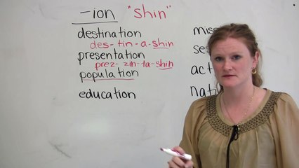 English Pronunciation - Words ending with ION