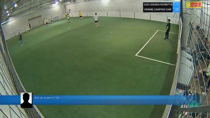 But de Julien (1-12) - LES CASSES-NOISETTES Vs VIENNE CAMPING CAR - 15/03/18 21:00 - LIGUE 3