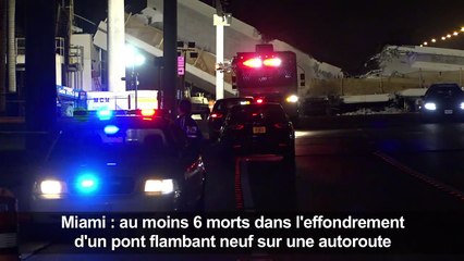 Pont effondré à Miami: le bilan monte à 6 morts (police)
