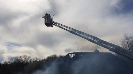 Une maison ravagée par un incendie