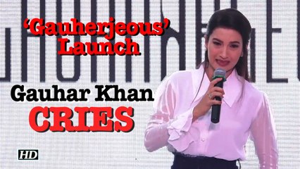 Gauhar Khan CRIES at her Clothing Line ‘Gauherjeous’ Launch