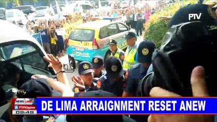 De Lima arraignment reset anew