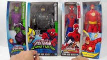 Bonecos Rino, Duende Verde, The Flash e Homem Aranha ou Spiderman