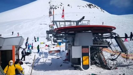 Tourists violently flung off Georgia ski lift