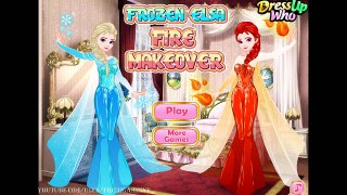 Frozen Disney Princess - Elsa Fire Makeover Dress Up Game