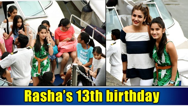 Raveena Tandon celebrates daughter Rasha’s 13th birthday at Gateway of India