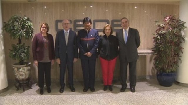 Bolivian president Evo Morales meets with Spanish business leaders