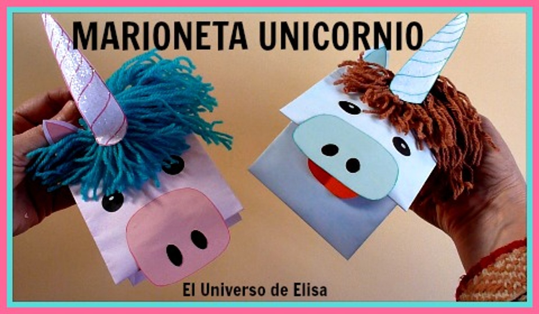 Marioneta Unicornio, Manualidades Kawaii, Cómo hacer un Unicornio de Papel  - Vídeo Dailymotion