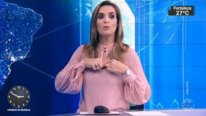 SBT Notícias (15/03/18) - Erro durante troca de apresentadoras (Corte de câmera na hora errada) + falha na vinheta