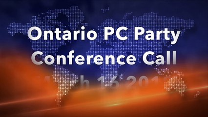 Doug Ford - Northern Conference Call March 16 2018