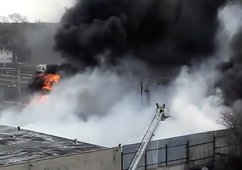 Large Fire Burns Along LIRR Tracks East of Jamaica Station, Service Suspended