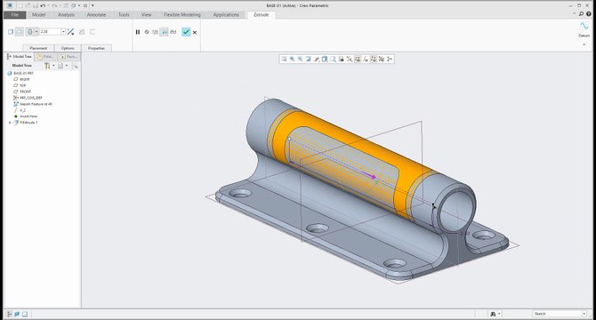PTC Creo 4.0 tutorial: How to Prepare model for Slot connection