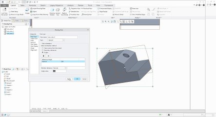 Introduction to Drawing: How to create Views in Creo 4.0