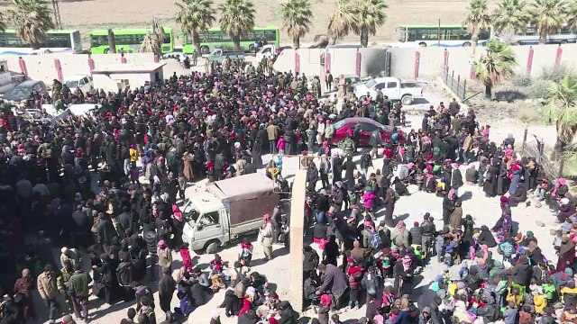 Tearful reunions, uncertain fates for Syrians fleeing Ghouta