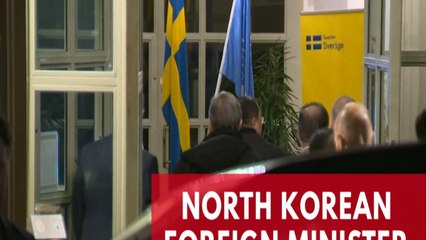 North Korean Foreign Minister Ri Yong Ho arrives in Sweden