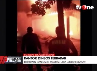 Kebakaran Besar Hanguskan Kantor Dinas Sosial