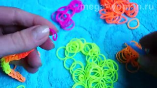 Фигурки из резинок. Фигурка из резинок Rainbow loom Конфета на палочке без станка