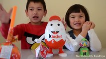 Giant Kinder Surprise Egg Man, Gumball Machine, Giant Lollipop- Surprise Eggs Toys unboxing video