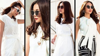 Gợi ý mặc đồ công sở thời trang từ người mẫu Thanh Hằng