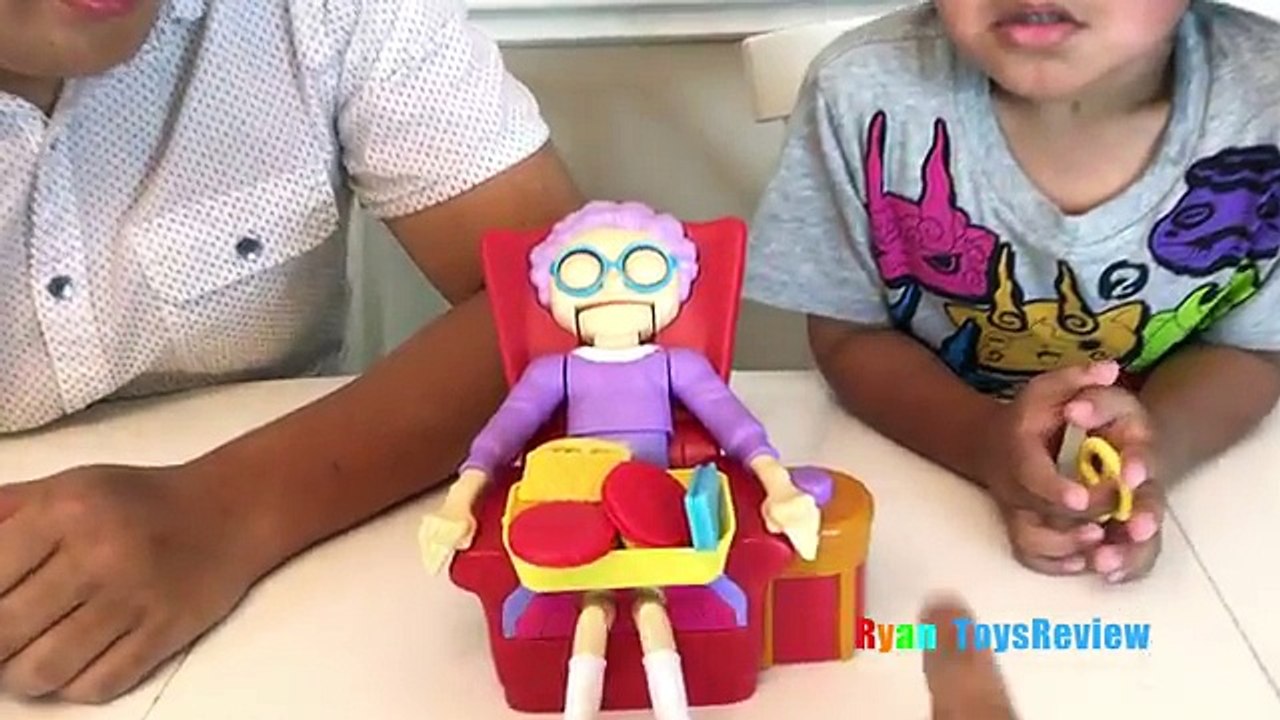 GREEDY GRANNY GAME Family Fun Game For Kids Disney Toys Chocolate Egg Surprise Ryan ToysReview