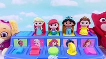 Learn Colors Doc McStuffins Crayons Disney Princess Pop Ups Toys Playdoh Clay Foam Surprise Eggs