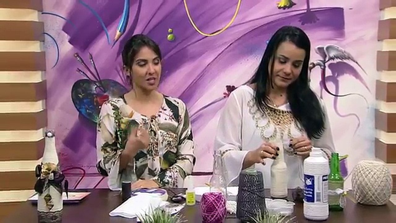 Garrafas Decoradas por Livia Fiorelli - 05/07/2016 - Mulher.com - Parte 2/2