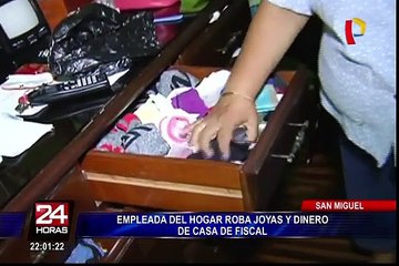 San Miguel: empleada del hogar roba joyas y dinero de casa de fiscal