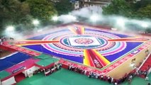 Gudi Padwa: 18,000 square ft. long Rangoli made by 70 artists to mark the festival | Oneindia News