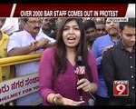 Over 2000 Bar Staff Comes Out in Protest in Bengaluru - NEWS9