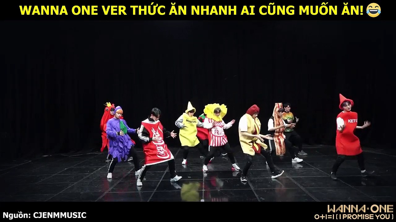 Kỷ niệm MV 'I.P.U.' đạt 3,333,333 view, trai đẹp Wanna One tung clip dance "lầy" ver thức ăn nhanh