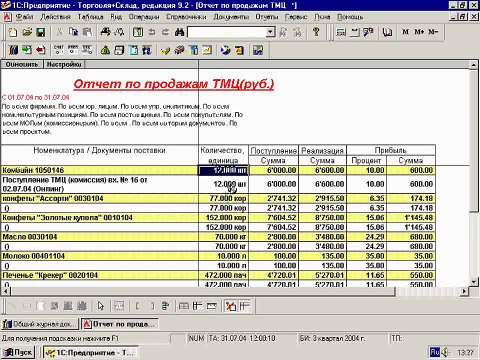 33.2. Отчёт по продажам