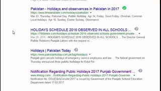 Winter Vacations 2017 Punjab Govt Notification School Education Department