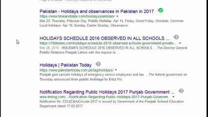 Winter Vacations 2017 Punjab Govt Notification School Education Department