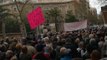 Pensioners Protest Outside Government Buildings in Barcelona