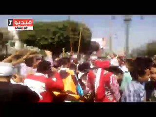 المزمار البلدى يستقبل المشاركين باحتفالية المنيا بعيدها القومى