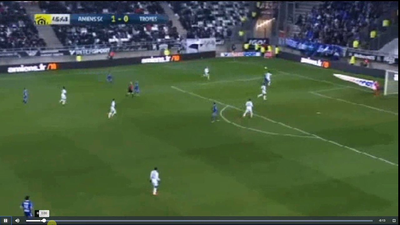 Adama Niane Penalty Goal - Amiens vs Troyes 1-1  17.03.2018 (HD)