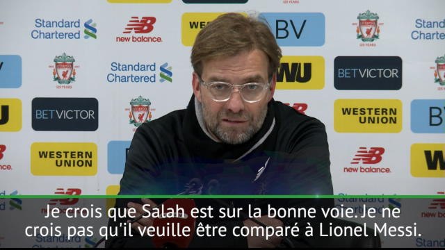31e j. - Klopp : Salah ne veut pas être comparé à Messi