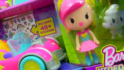Barbie Video Game Hero New Movie Dolls - Rainbow Skates + Mini Race Car + Blind Bags