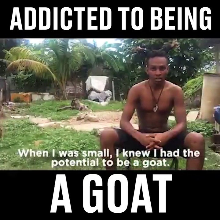 He's addicted to being a goat...Credit: Kyng Tavii