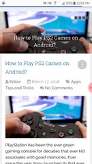How to Play PS2 Games on Android ?